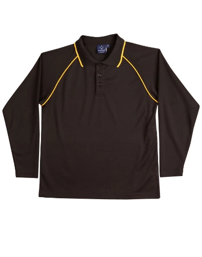 Picture of Winning Spirit, Childrens Cooldry Raglan L/S Polo